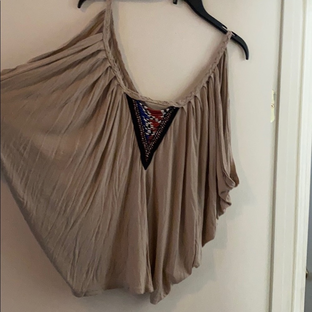 Tan elegant crop top
